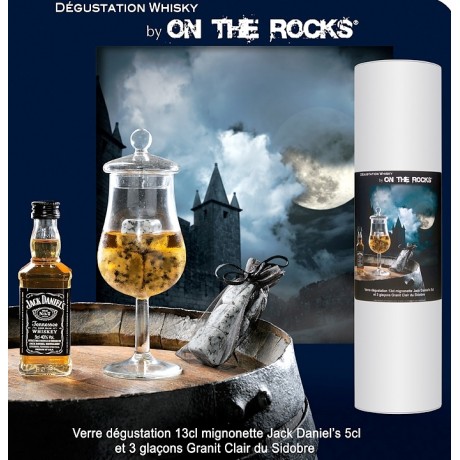 Coffret 1 verre, 1 mignonnette et 3 pierres