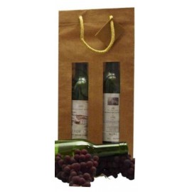 Sac kraft 2 bouteilles avec fenêtre