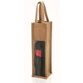 Sac toile de jute avec fenêtre