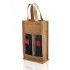 Sac toile de jute pour 2 bouteilles