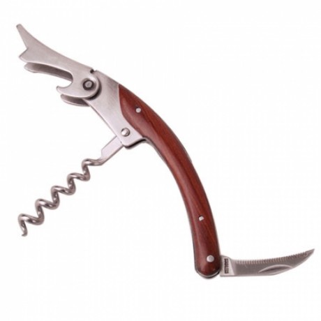 tire bouchon sommelier inox et bois